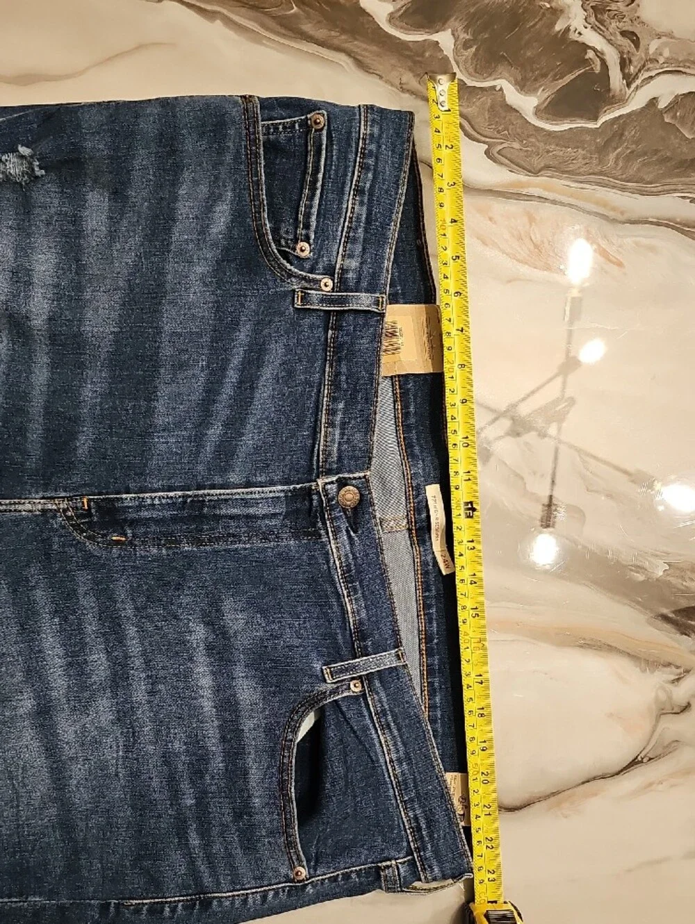 Levi's - Women's Slim Distressed Blue Jeans - Picture 6 of 9